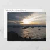 シャンプレーン湖アットサンセット ポストカード (正面/裏面)