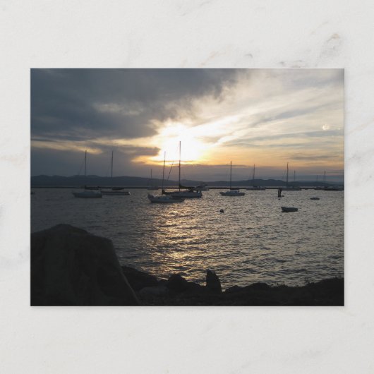 シャンプレーン湖アットサンセット ポストカード (正面)