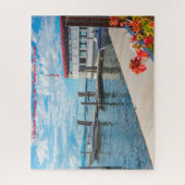 シャンプレーン湖バーモント。クリスマスの挨拶 ジグソーパズル (縦)