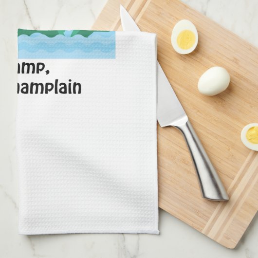 シャンプレーン湖 キッチンタオル (四つ折り)