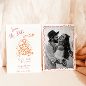 シャンプーお洒落ン塔の日付を保存する手書き 招待状