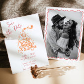 シャンプーお洒落ン塔の日付を保存する手書き 招待状