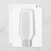 シャンプー用白色プラスチックボトル ポストカード (正面/裏面)