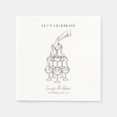 シャンプー祝ンタワー結婚ズ スタンダードカクテルナプキン (正面)