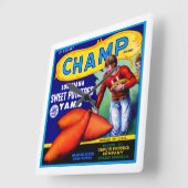 シャンプ芋 スクエア壁時計 (傾斜)