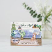 シャンペインコカプーコージーニューホームムービ ングアンノ 案内ポストカード (スタンド正面)