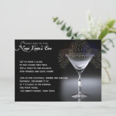 シャンペンおよび花火の大晦日のパーティー 招待状 (スタンド正面)