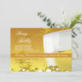 シャンペンのお祝いの大晦日の招待状 招待状 (スタンド正面)