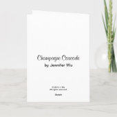 シャンペンのお祝いカード カード (裏面)
