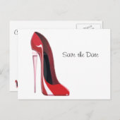 シャンペンのかかとのフルートの赤い小剣の芸術 案内ポストカード (正面/裏面)