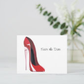 シャンペンのかかとのフルートの赤い小剣の芸術 案内ポストカード (スタンド正面)