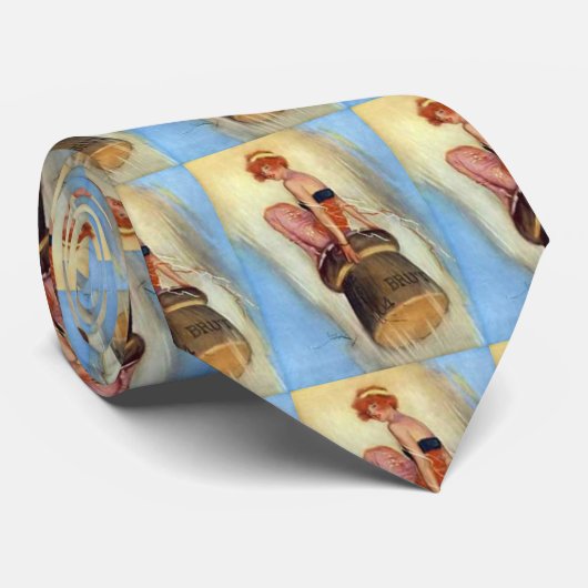 シャンペンのコルクの30年代のヴィンテージPinの女の子 ネクタイ (ロール)