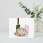 シャンペンのトーストの誕生日 ポストカード (スタンド正面)