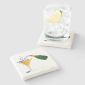 シャンペンのトースト ストーンコースター (横)