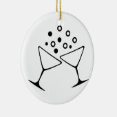 シャンペンのトースト セラミックオーナメント (右)