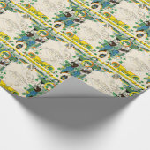 シャンペンのフランスのヴィンテージの地図 ラッピングペーパー (角)