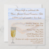 シャンペンのブランチのお祝いのパーティー 招待状 (正面)