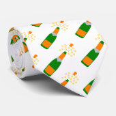 シャンペンのボトルおよびぽんと鳴るコルク ネクタイ (ロール)