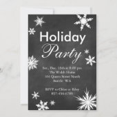 シャンペンの休日の招待を飲む黒板の時間 招待状 (裏面)