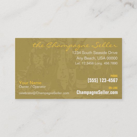 シャンペンの名刺 名刺 (正面)