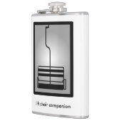 シャンペンの地平線によって椅子の友達のフラスコを持ち上げて下さい フラスク (左)