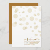 シャンペンの泡-大晦日のパーティの招待状 招待状 (正面/裏面)