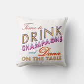 シャンペンの白い屋外の枕を飲む時間 アウトドアクッション (正面)