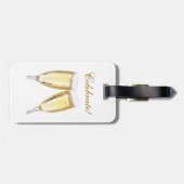 シャンペンの荷物のラベルと祝って下さい ラゲッジタグ (裏面横)