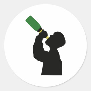 シャンペンの誕生日の大酒飲み ラウンドシール