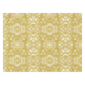 シャンペンの金ゴールドおよび白い泡 テーブルクロス (正面(横))