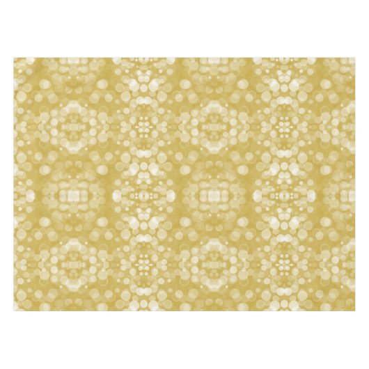 シャンペンの金ゴールドおよび白い泡 テーブルクロス (正面(横))