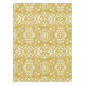 シャンペンの金ゴールドおよび白い泡 テーブルクロス (正面)