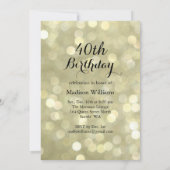 シャンペンの金ゴールドの誕生日の招待状を飲む時間 招待状 (裏面)