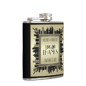 シャンペンの金ゴールドの魅力を結婚するアールデコの愛及び感謝 フラスク (右)