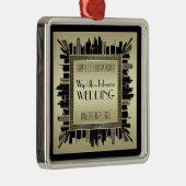 シャンペンの金ゴールドのGatsbyの魅力を結婚するアールデコ メタルオーナメント (右)