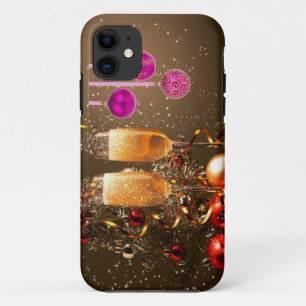 シャンペンの3つの紫色の球 iPhone 11 ケース