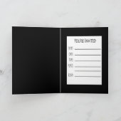 シャンペンはカード-招待されました--に栓をします 招待状 (内部)