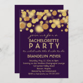 シャンペンは招待状バチェロレッテの泡立ちます 招待状 (正面/裏面)