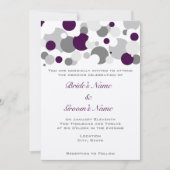 シャンペンは紫色か銀泡立ちます 招待状 (正面)