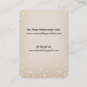 シャンペンをぽんと鳴らして下さい-日付のラベルを救って下さい 名刺 (裏面)