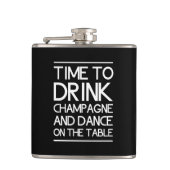 シャンペンを飲み、テーブルで踊る時間 フラスク (正面)