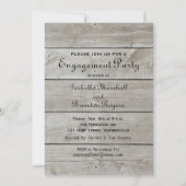 シャンペンを飲む素朴な婚約パーティの時間 招待状 (裏面)