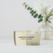 シャンペングラス | ケータリング宴会 名刺 (スタンド正面)