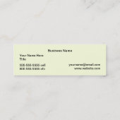 シャンペンフルート スキニー名刺 (裏面)