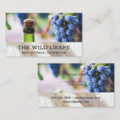 シャンペンボトル | ワインブドウの名刺 名刺 (正面/裏面)