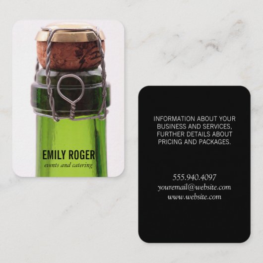 シャンペンボトル 名刺 (正面/裏面)