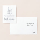 シャンペン-おもしろいな新婦付添人の提案--をぽんと鳴らして下さい 箔カード (ディスプレー)