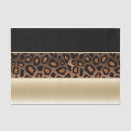 シャンペン、黒およびジャガーのプリント 薄葉紙