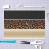 シャンペン、黒およびジャガーのプリント 薄葉紙 (クラフト)