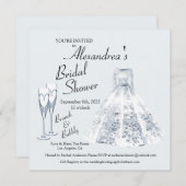 シャンペーンブランチ&バブリーブライダルシャワー 招待状 (正面/裏面)